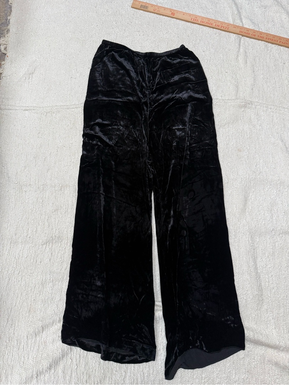 La Ligne Silk Blend Velour Dress Pants Elastic Waist Small